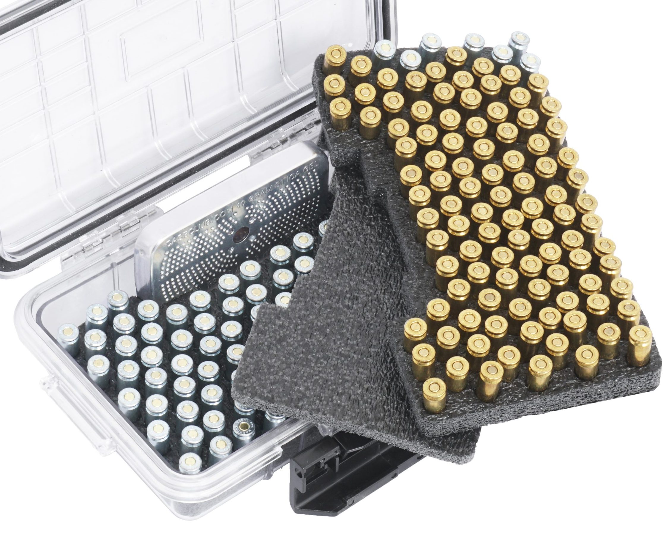 Case Club (qty 204) 9mm Ammo Long Term Waterproof Storage Case