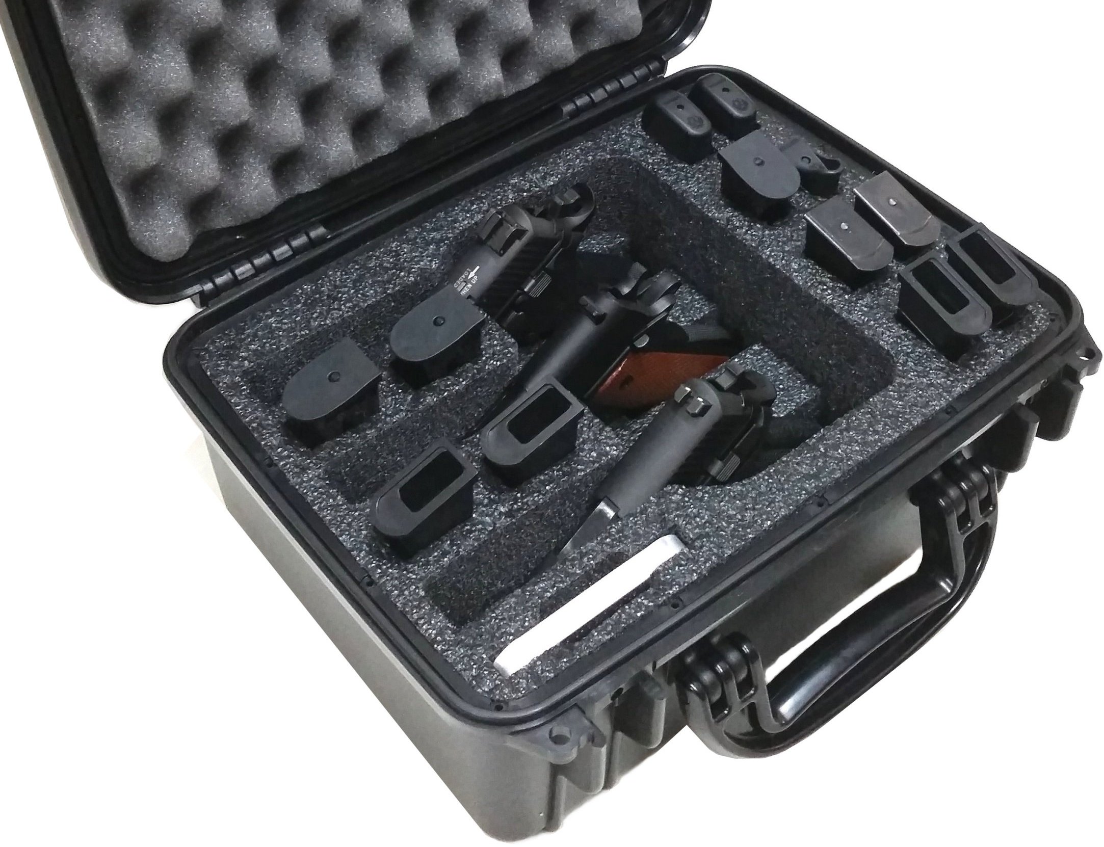 Case Club 3 Pistol Waterproof Case with Silica Gel & HeavyDuty Foam