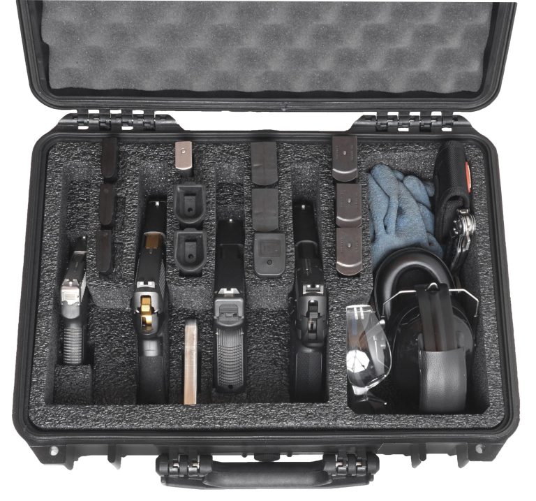 5 pistol case or 4 pistol and accessory case top