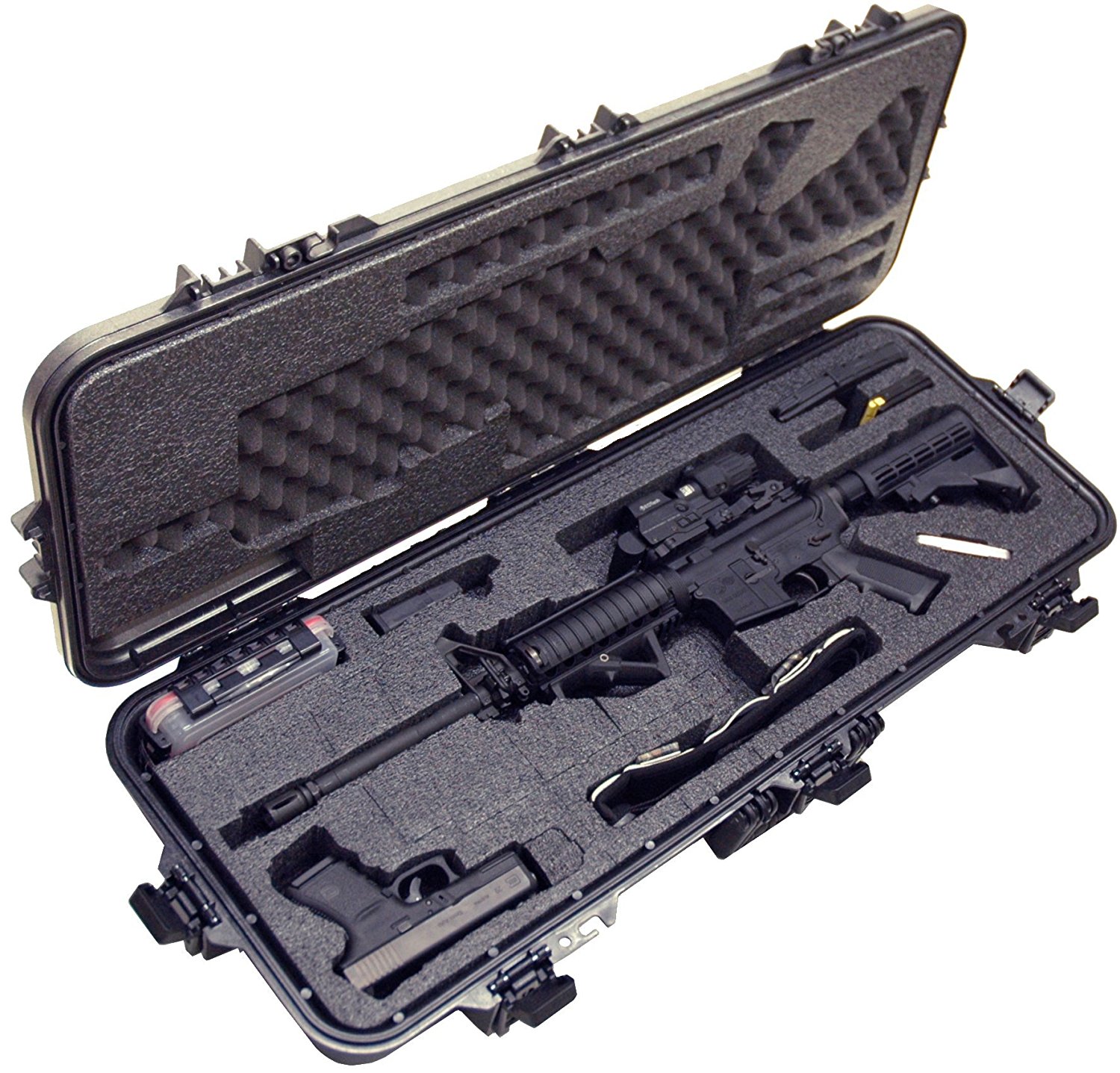 Case Club Waterproof AR15 Rifle Case with Silica Gel & Accessory Box