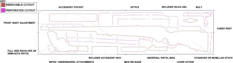 HUNTING RIFLE CASE TOP DRAWING