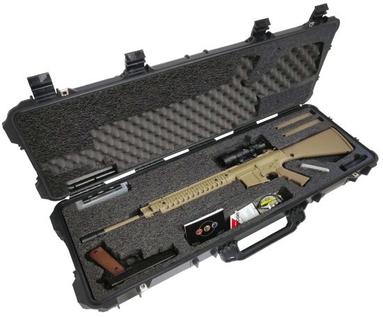 Case Club Waterproof AR10 Rifle Case with Silica Gel & Accessory Box