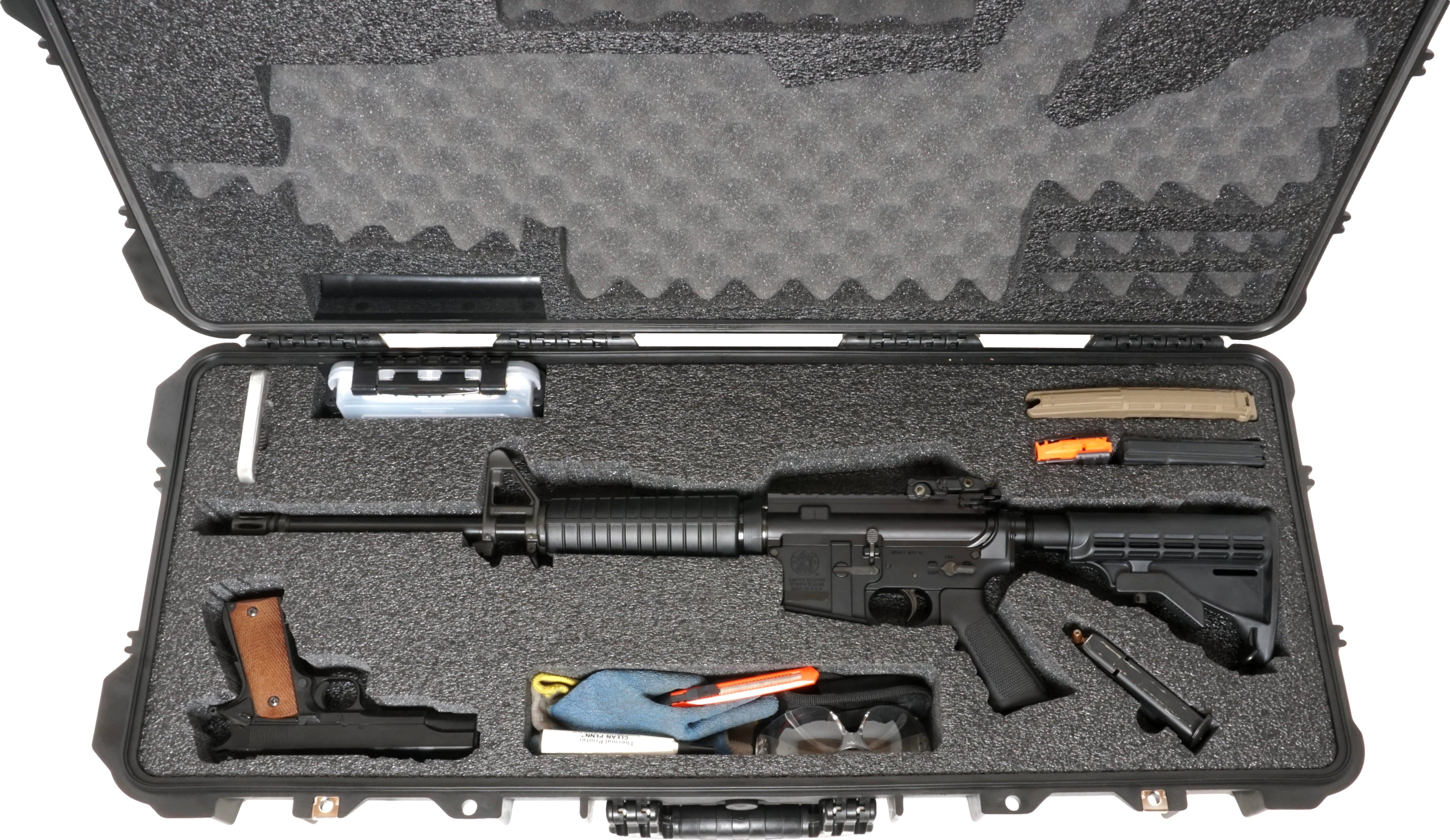 Case Club Waterproof AR15 Rifle Case with Silica Gel & Accessory Box