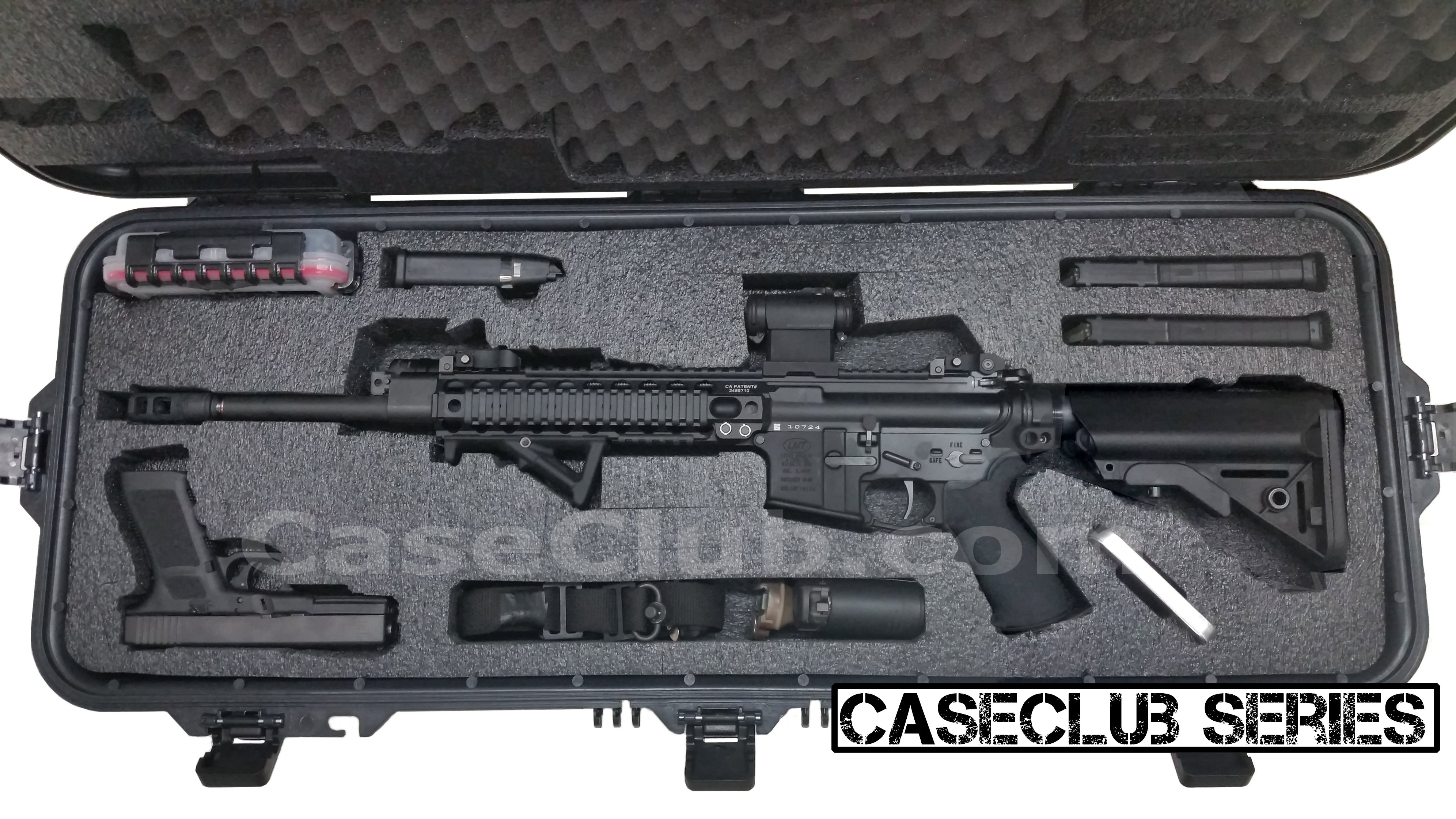 Case Club Waterproof AR15 Rifle Case with Silica Gel & Accessory Box