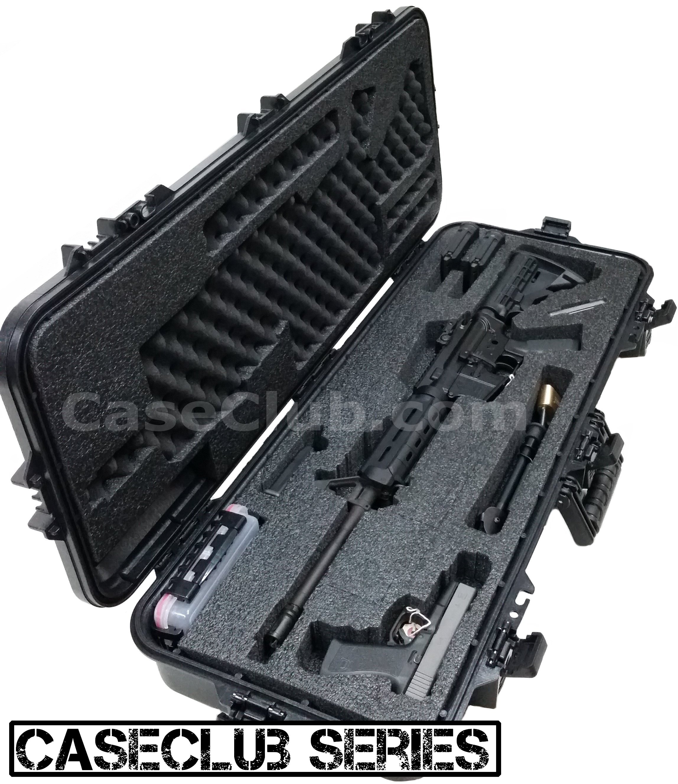 Case Club Waterproof AR15 Rifle Case with Silica Gel & Accessory Box