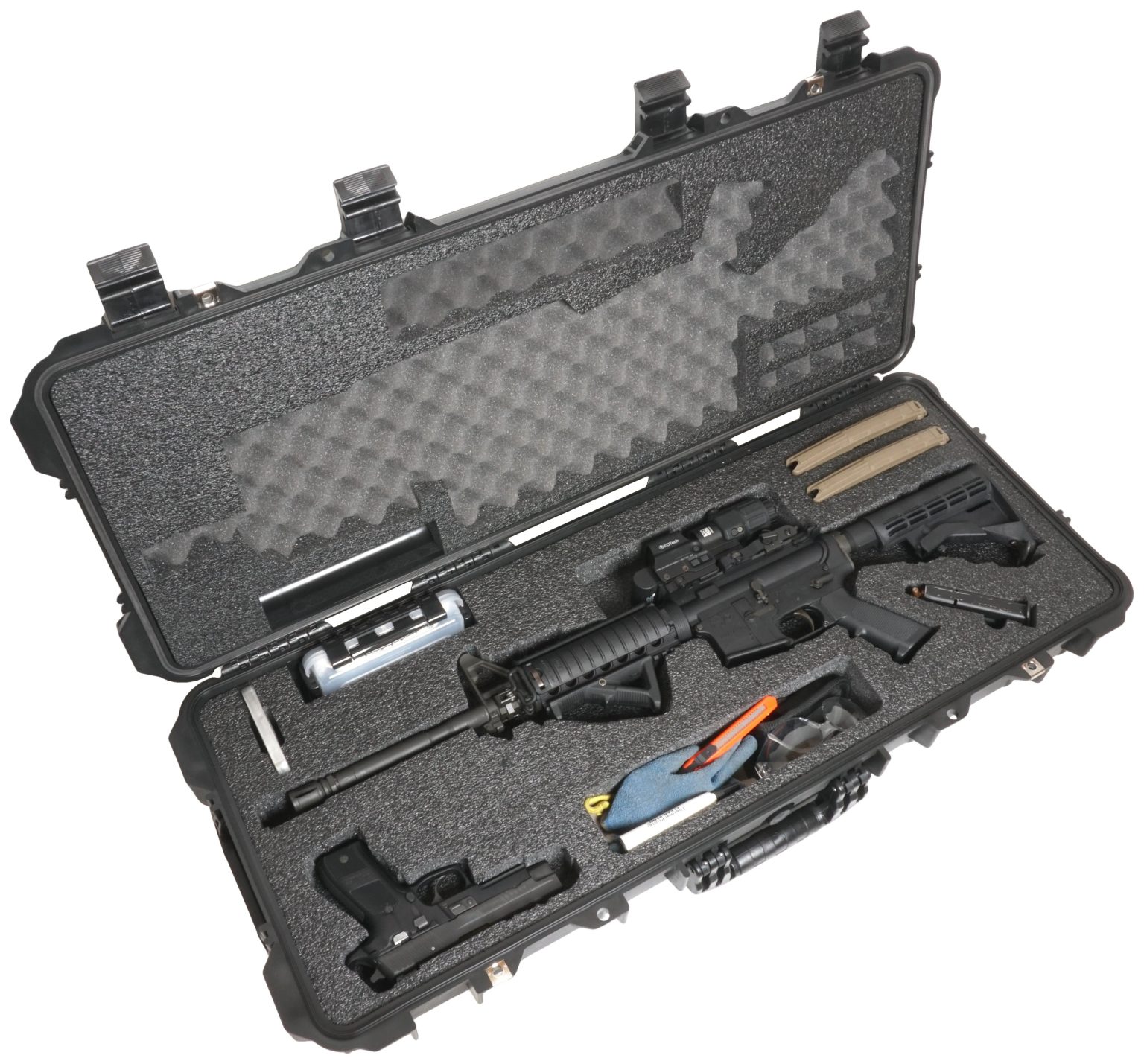 Heavy Duty AR15 Hard Rifle Cases with PreCut Foam for AR15 Carbines