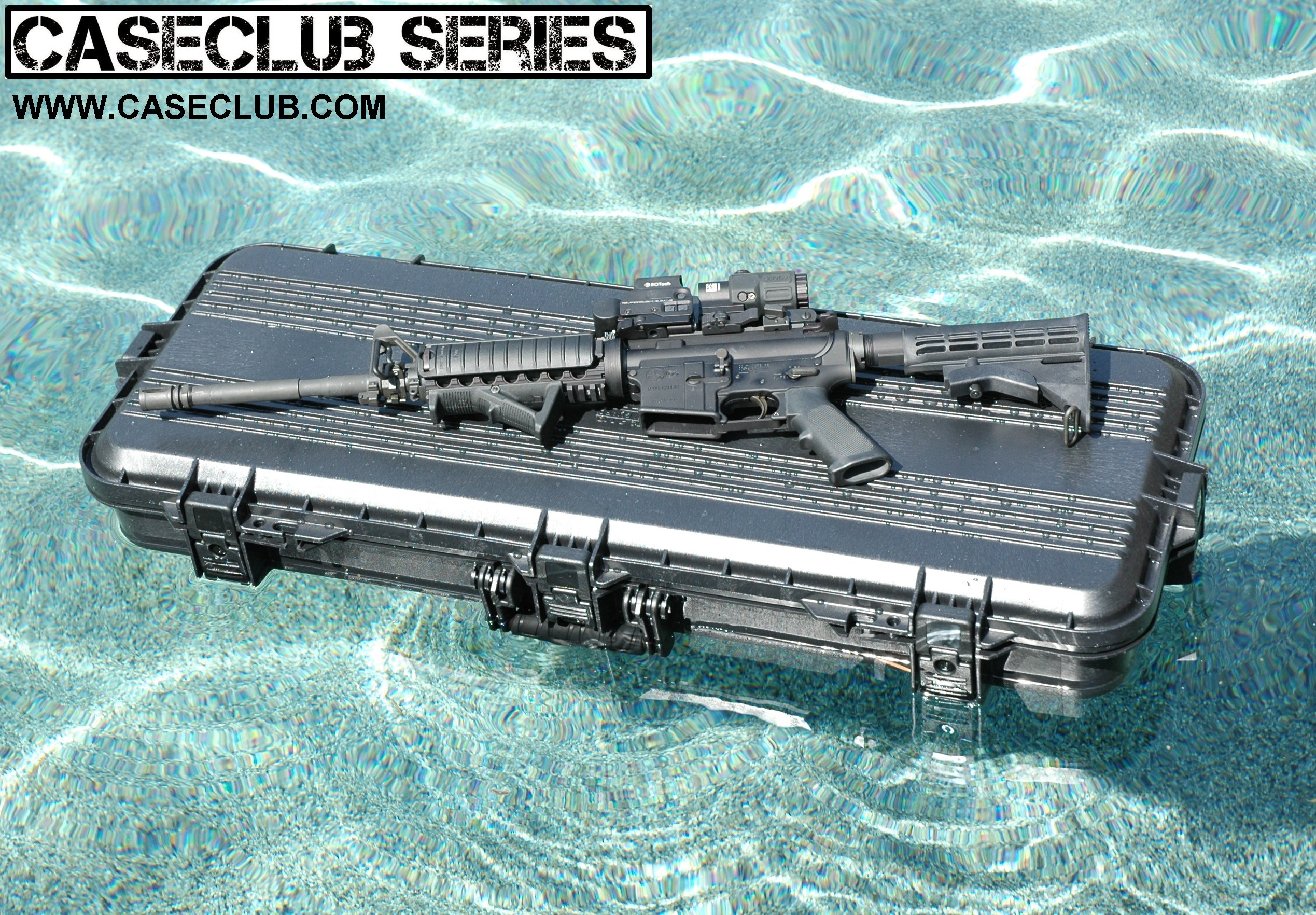 Case Club Waterproof AR15 Rifle Case with Silica Gel & Accessory Box