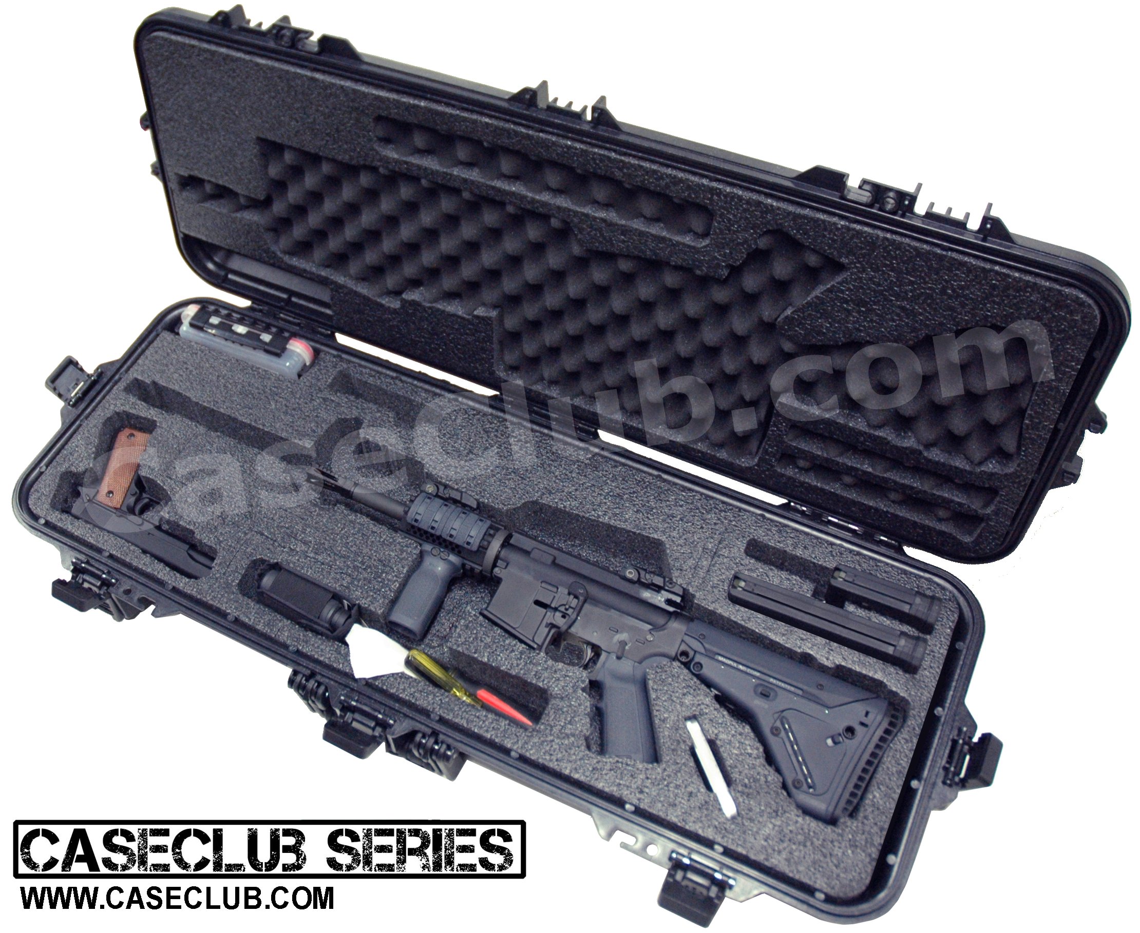Case Club Waterproof AR15 Rifle Case with Silica Gel & Accessory Box