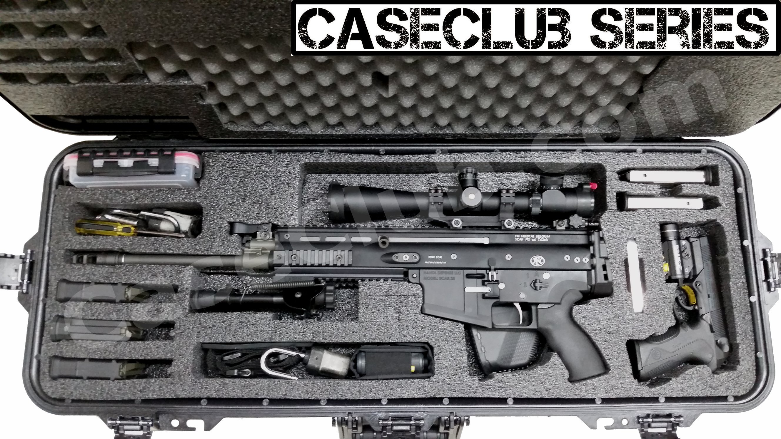Case Club Waterproof FNH Scar 17S, 16S Rifle Case with Silica Gel