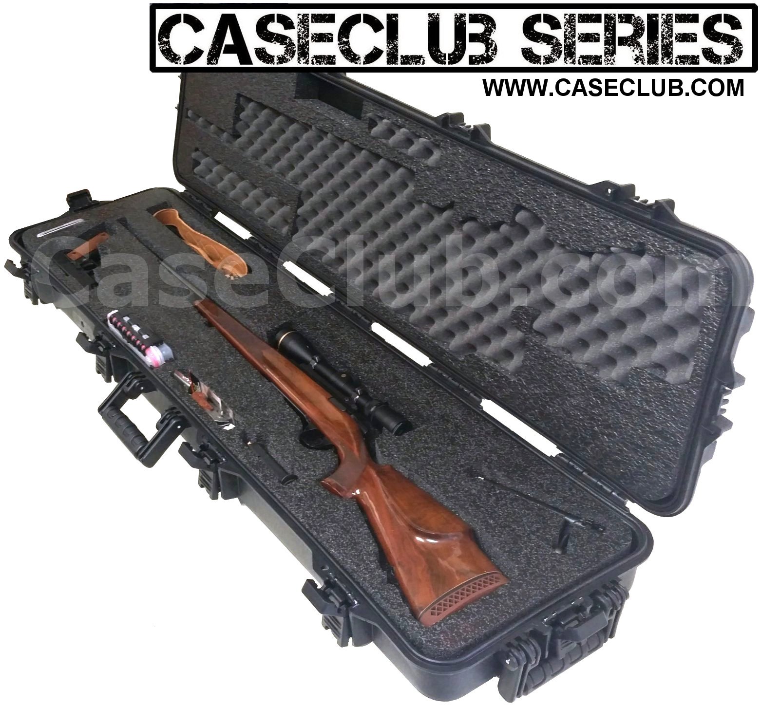 Case Club Waterproof Hunting Rifle Case with Silica Gel & Accessory Box