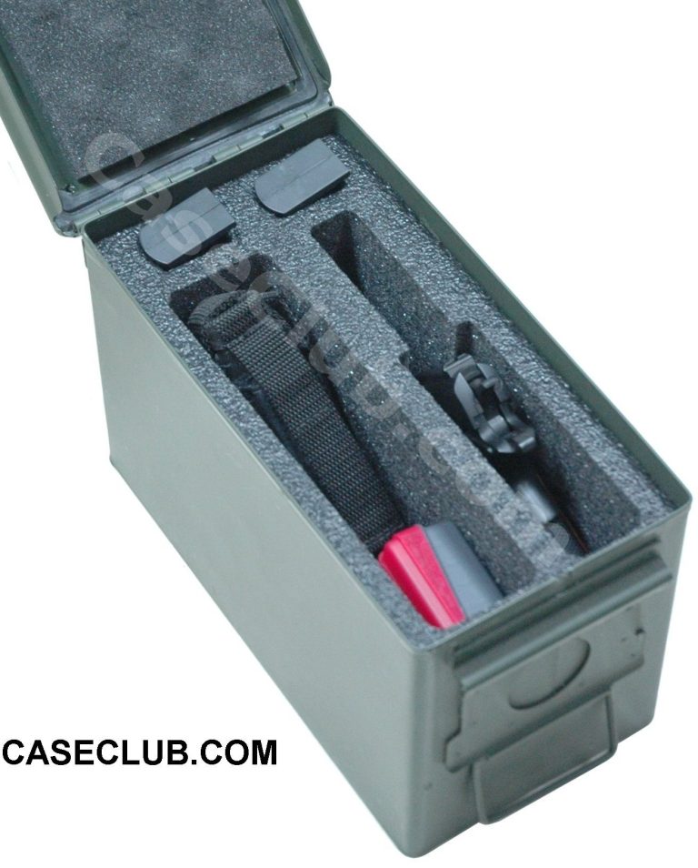 1 Pistol & Accessory 50 Cal Ammo Can Foam