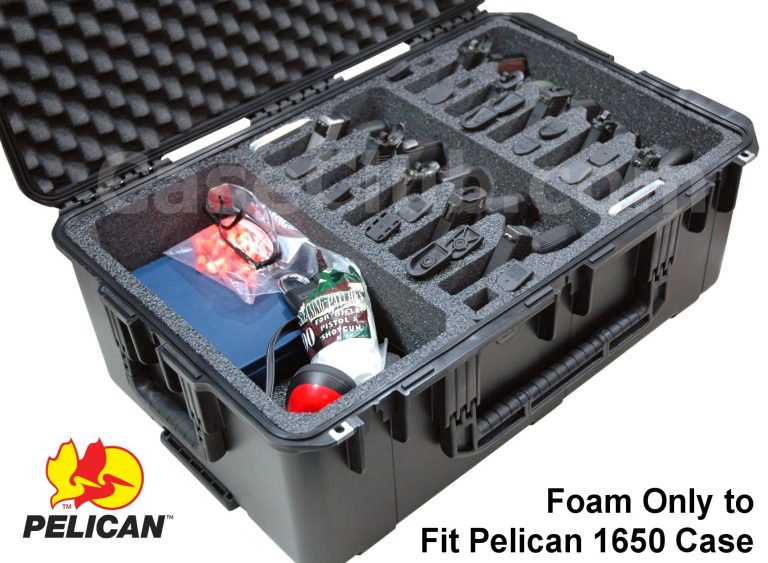 WorldCaseCompany Foam Conversion Kit For Pelican 1170 Case – Fits Pistol & Revolver, Made In USA