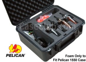 4 Revolver & Accessory Foam Only for the Pelican™ 1550 Case - Foam Example
