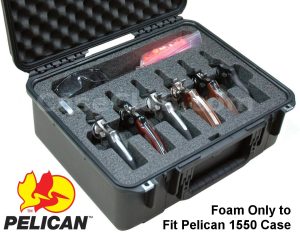 6 Revolver Foam Only for the Pelican™ 1550 Case - Foam Example