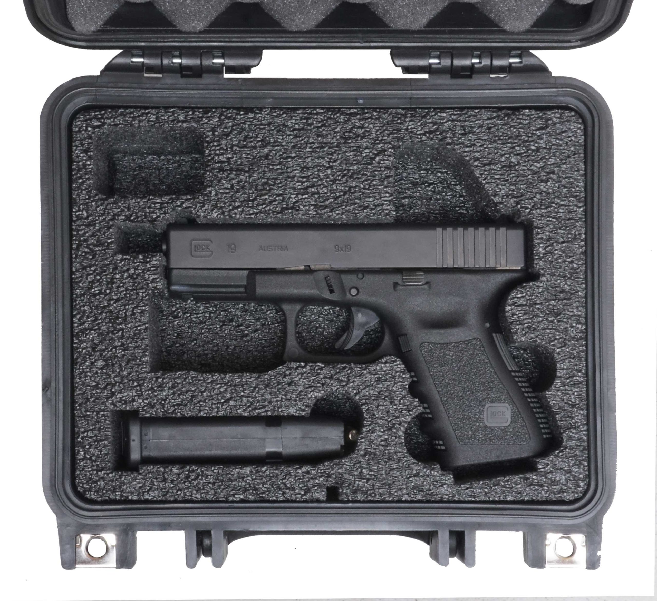 Case Club Glock 19 Waterproof Pistol Case with Pre-Cut Foam | G19