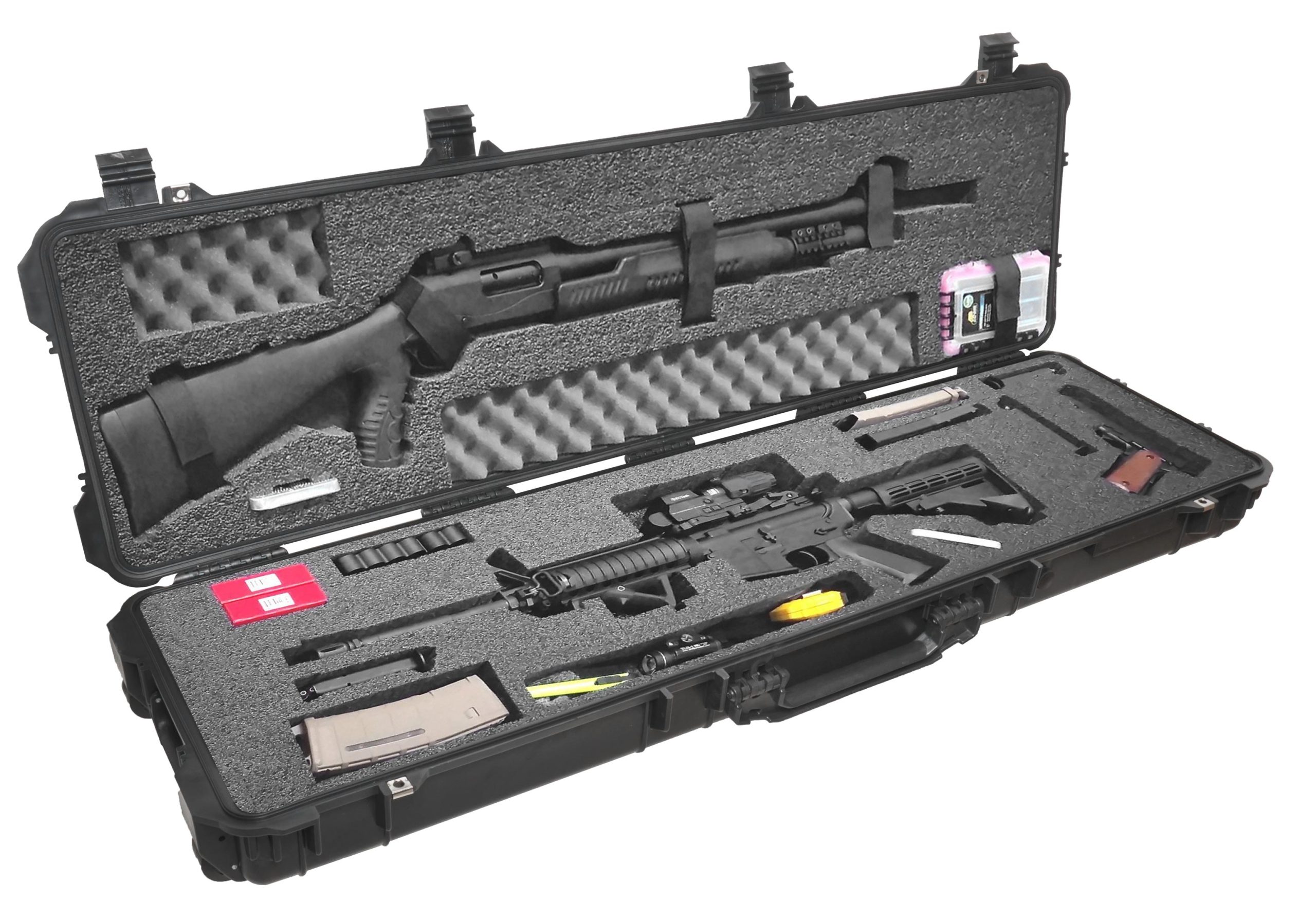 Case Club Waterproof 3 Gun Competition Case for Rifle, Shotgun & Pistol