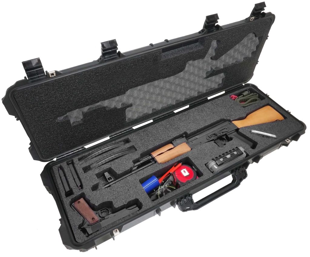 Case Club Waterproof AK47 Rifle Case with Silica Gel & Accessory Box
