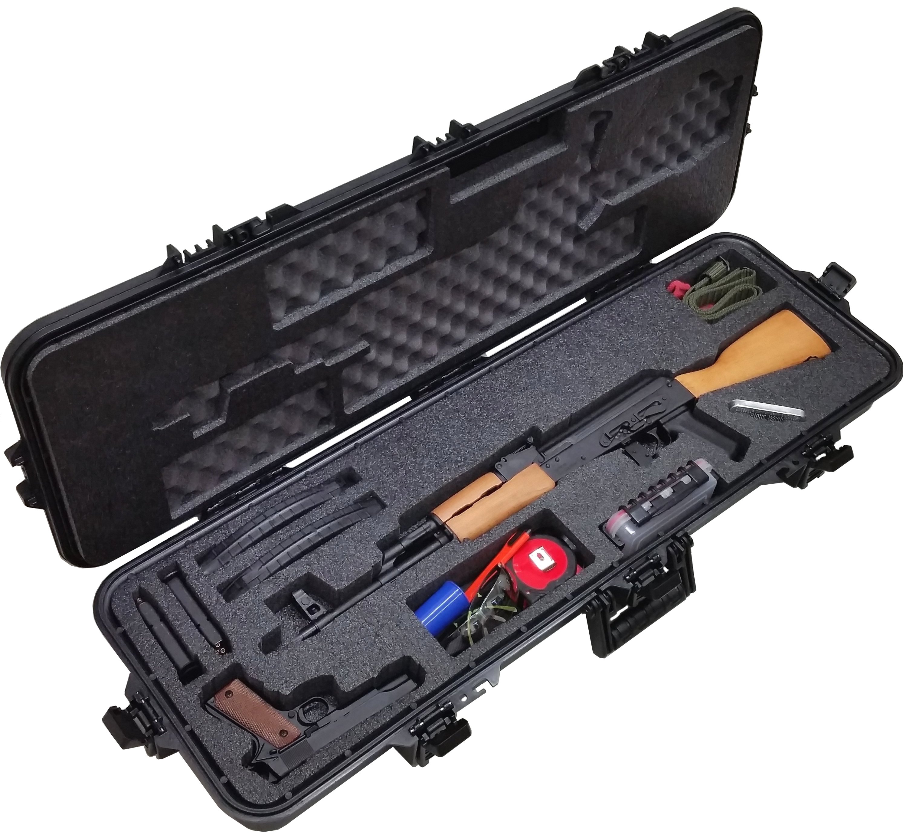Case Club Waterproof AK47 Rifle Case with Silica Gel & Accessory Box