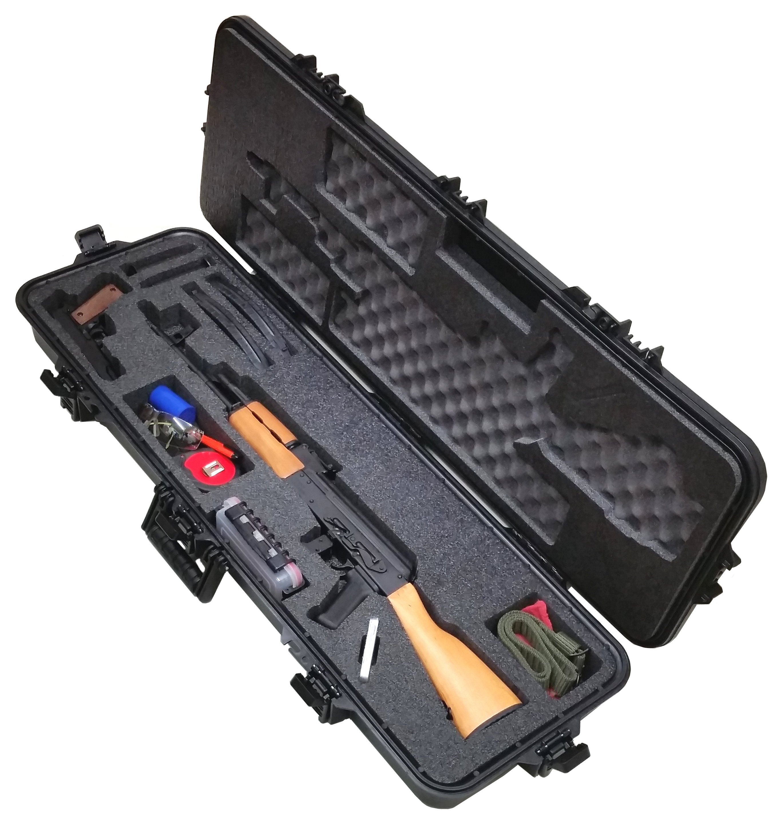 Case Club Waterproof AK47 Rifle Case with Silica Gel & Accessory Box