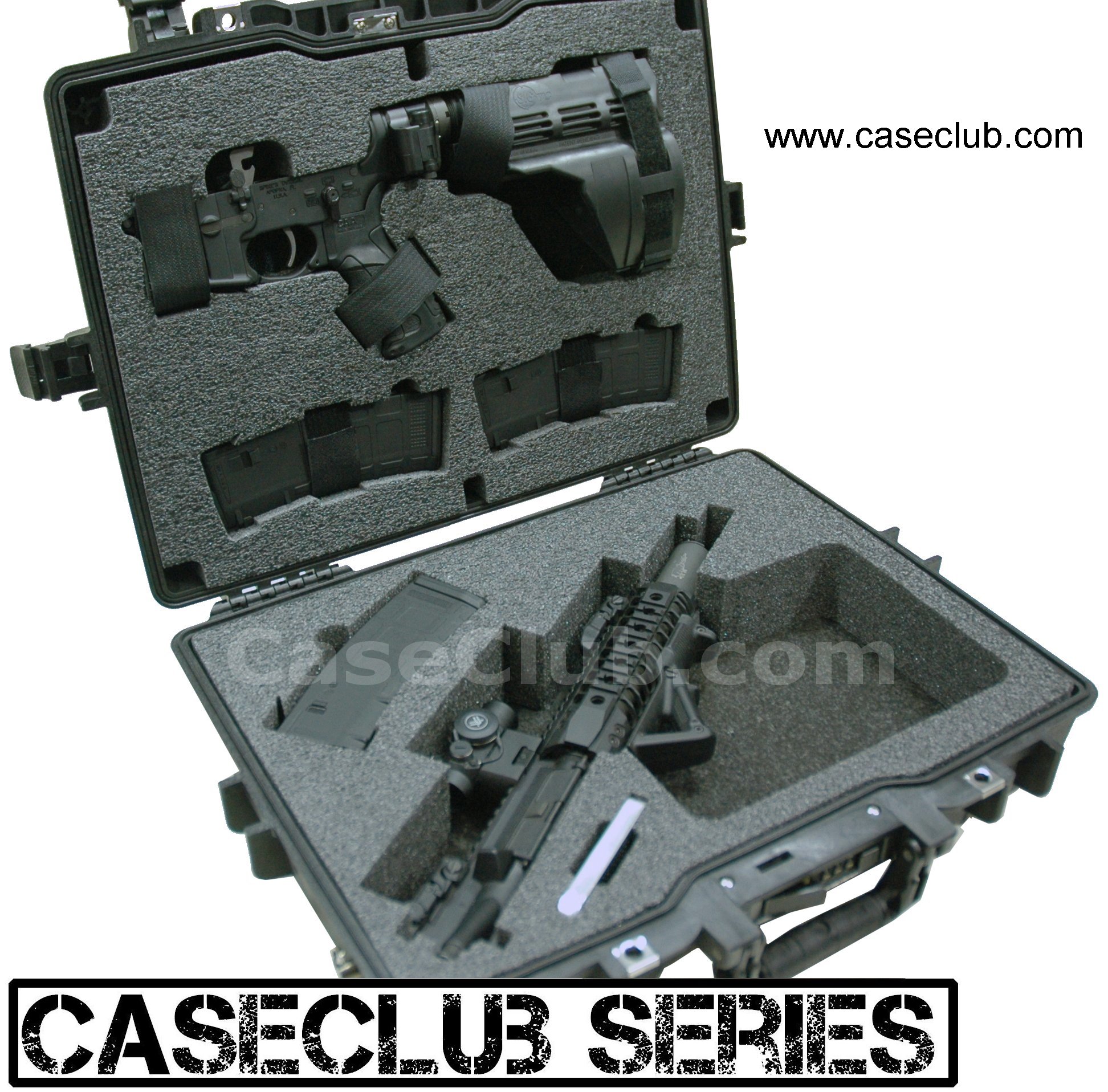 Case Club Waterproof Breakdown ARSBR & AR Pistol Case with Silica Gel