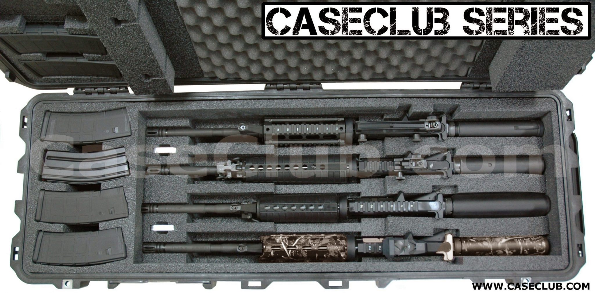 4 AR15 Carbine Rifle Case - Case Club