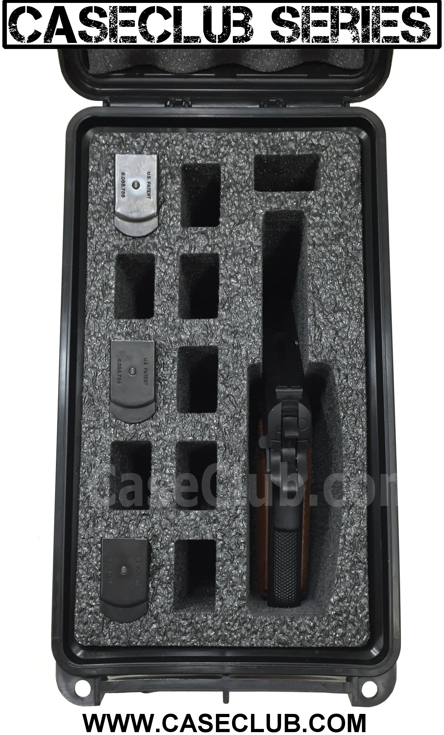 1 Pistol & 11 Magazines MTM 50 Cal Ammo Can Foam Ammo Cans Case Club