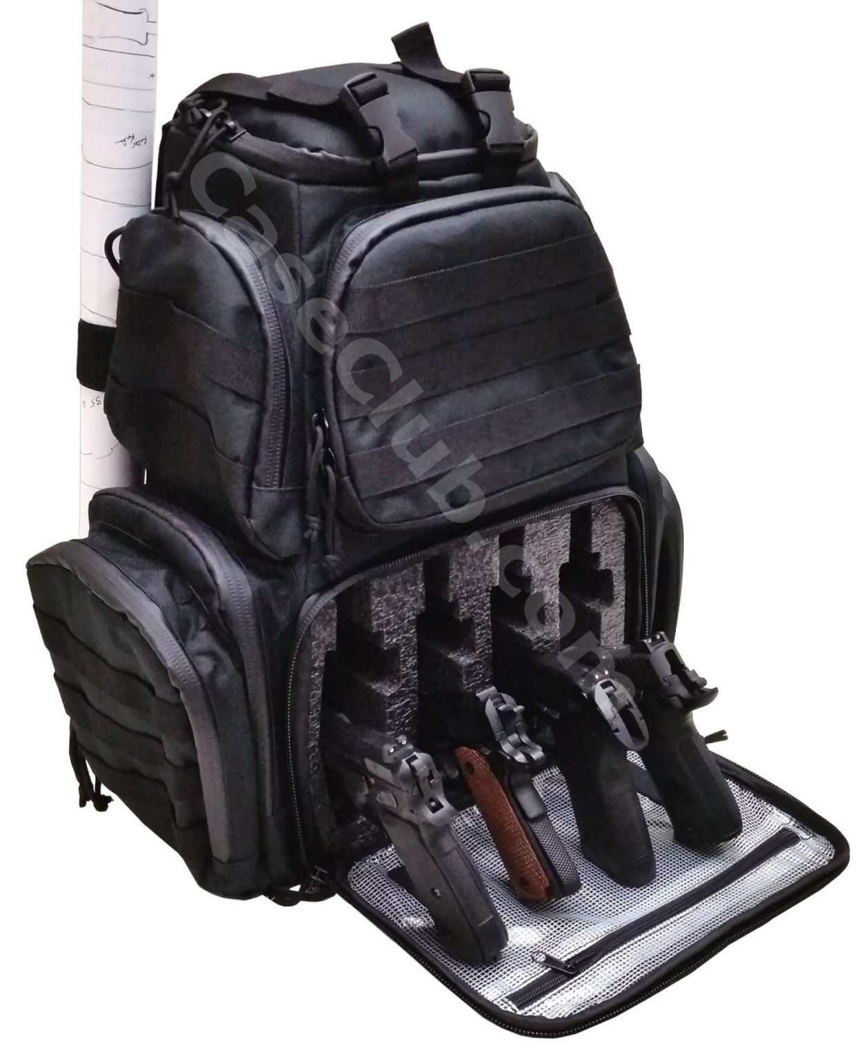 Case Club Tactical 4Pistol Backpack with Molle Straps & Rainfly (Gen 2)