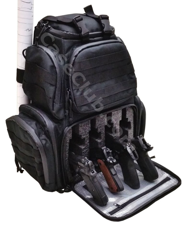 Case Club Tactical 4-Pistol Backpack with Molle Straps & Rainfly (Gen 2)