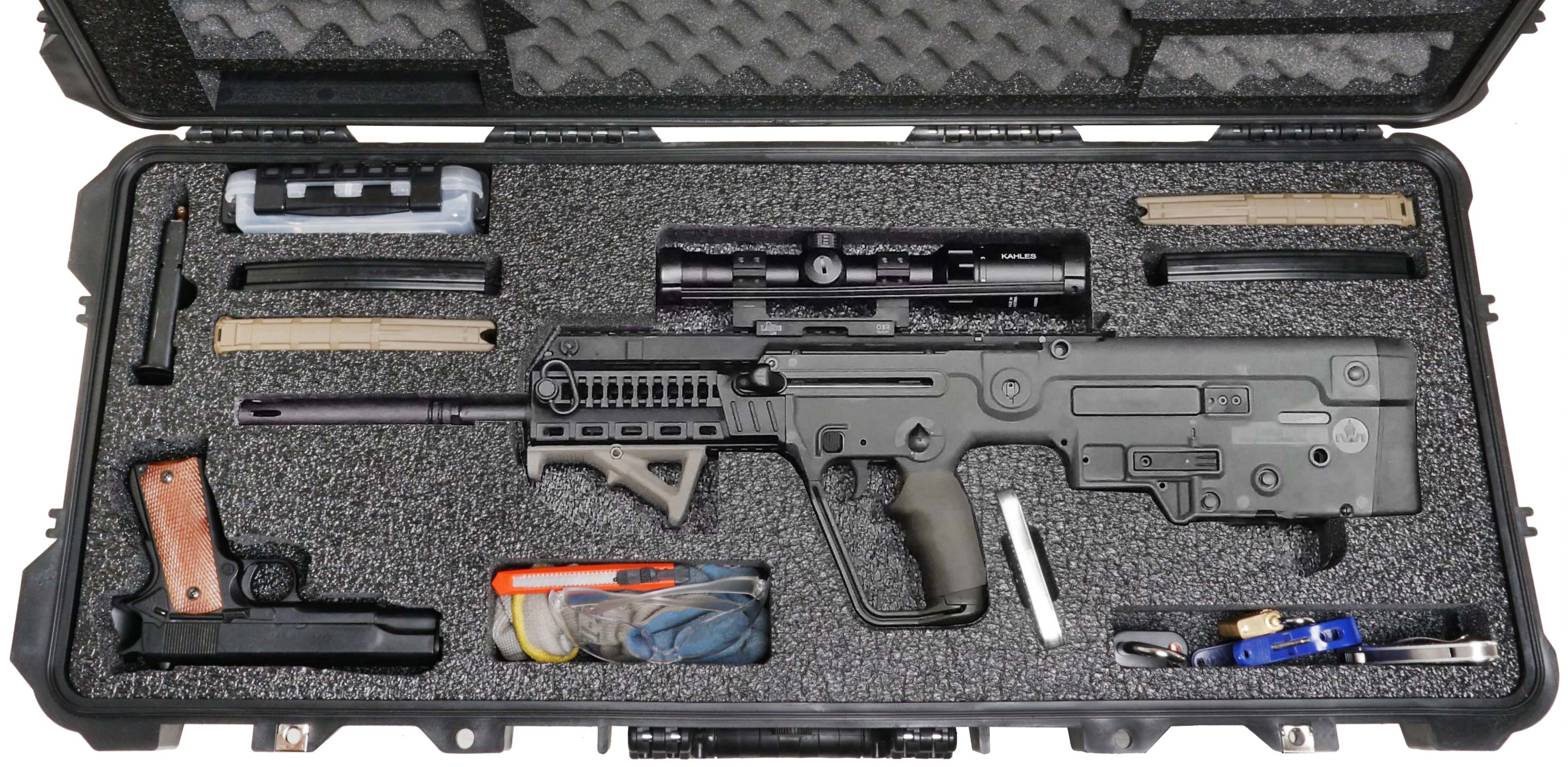 Case Club Waterproof IWI Tavor Rifle Case with Silica Gel & Accessory Box