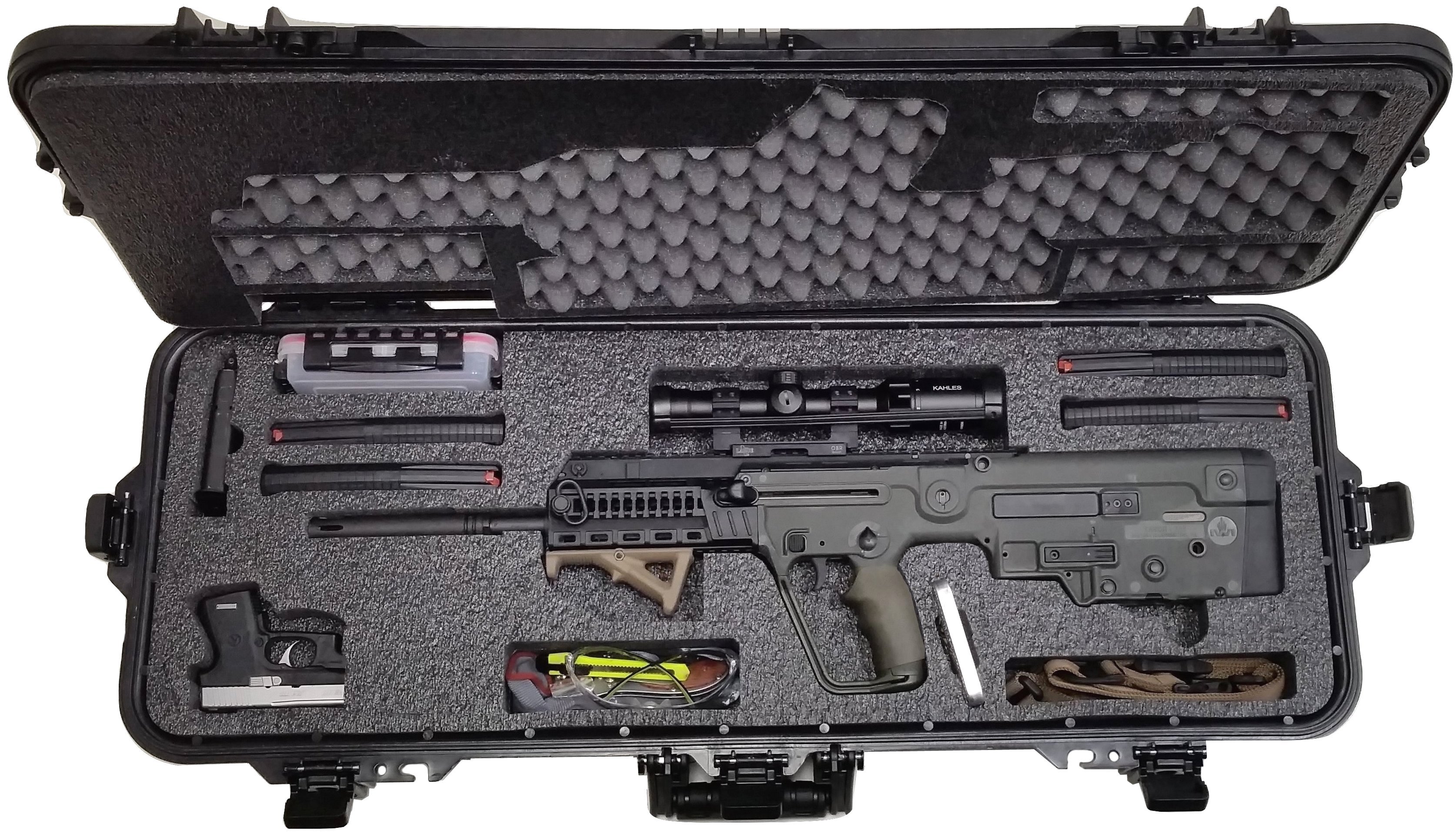 Case Club Waterproof IWI Tavor Rifle Case with Silica Gel & Accessory Box