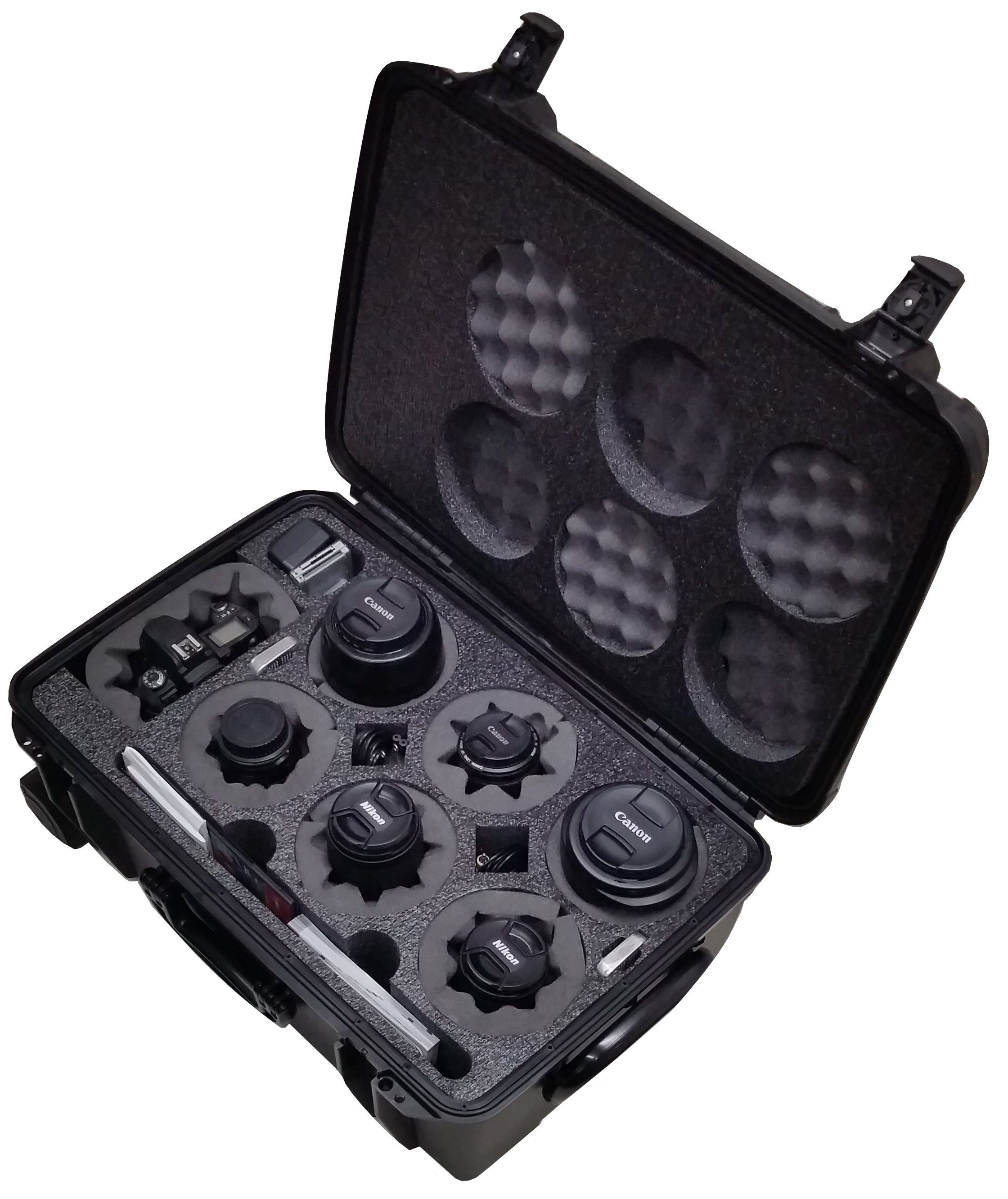 Case Club Waterproof DSLR 6 Lens Camera Case with Included Moisture Absorbing Silica Gel