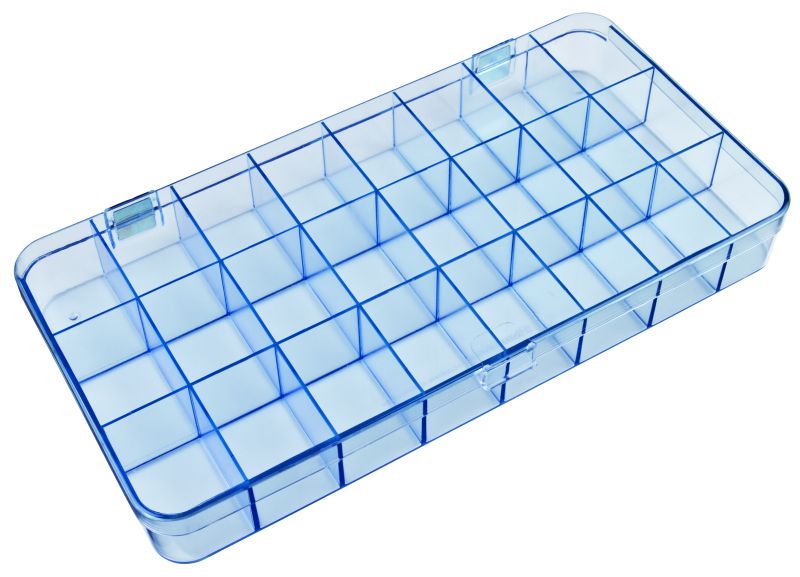 thumbnail image 2 of Flambeau 5129CL Plastic Compartment Box – 24 Compartments, Clear, 9"W X 2-5/16"D X 1-11/16"H 2 of 6
