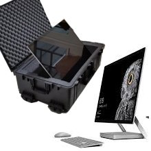 Case Club Portable PC Gaming Chassis with Built-in 24 1ms 144hz Monitor -  Build Your Own High Performance Mobile Desktop Computer in Waterproof