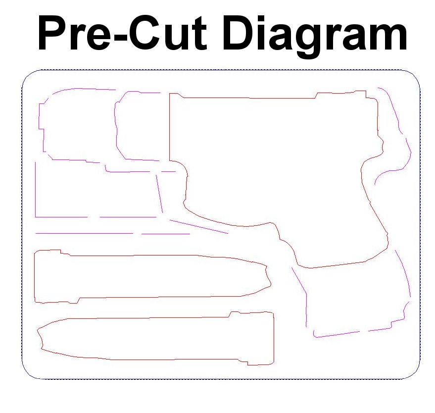 1200 Universal Pelican Handgun Case Foam Insert