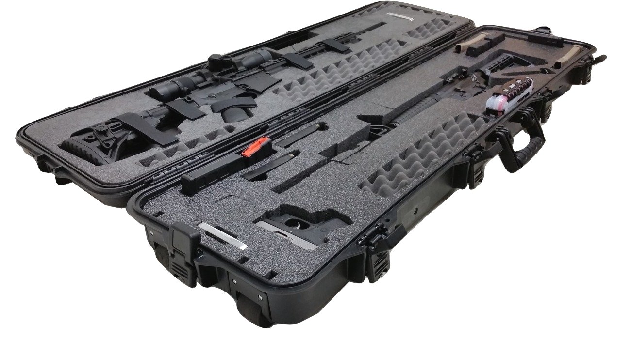Case Club Waterproof 2 AR Rifle Case with Silica Gel & Accessory Box