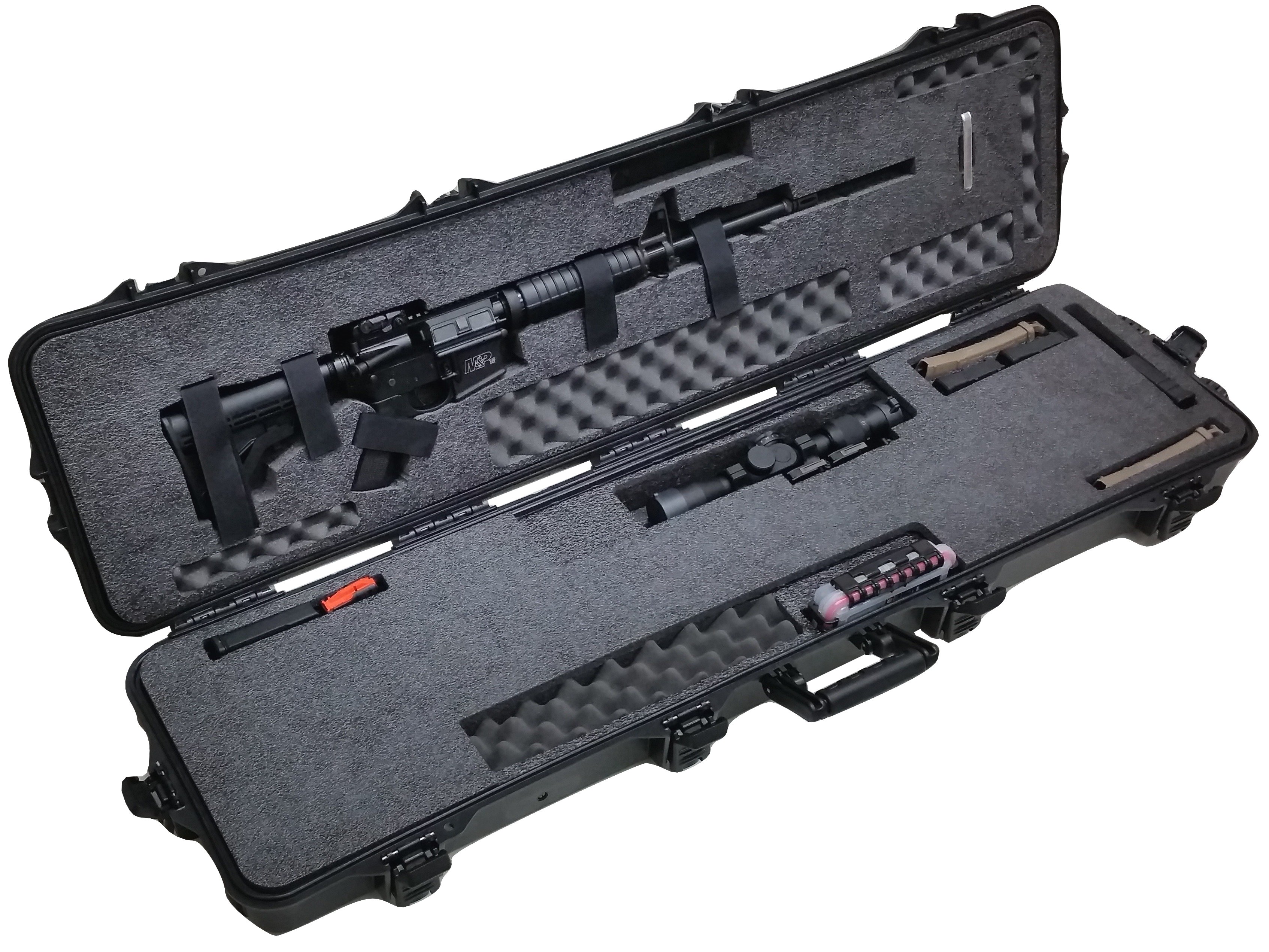Case Club Waterproof 2 AR Rifle Case with Silica Gel & Accessory Box
