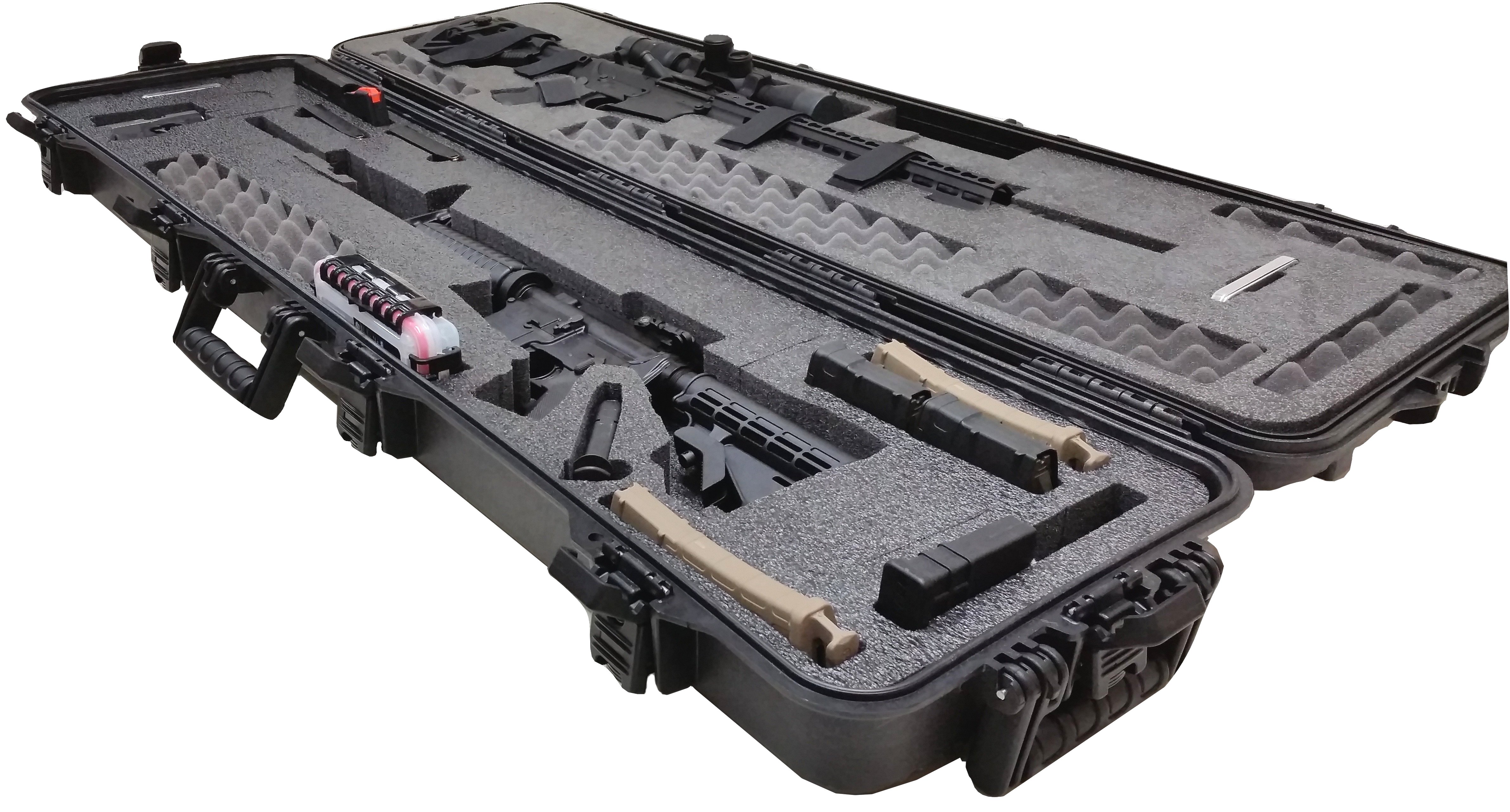 Case Club Waterproof 2 AR Rifle Case with Silica Gel & Accessory Box