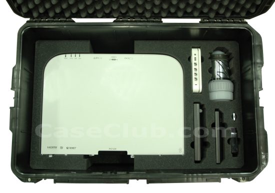 FSR CP-200 Dual Channel Switcher & NEC PA722X Projector Case - Foam Example
