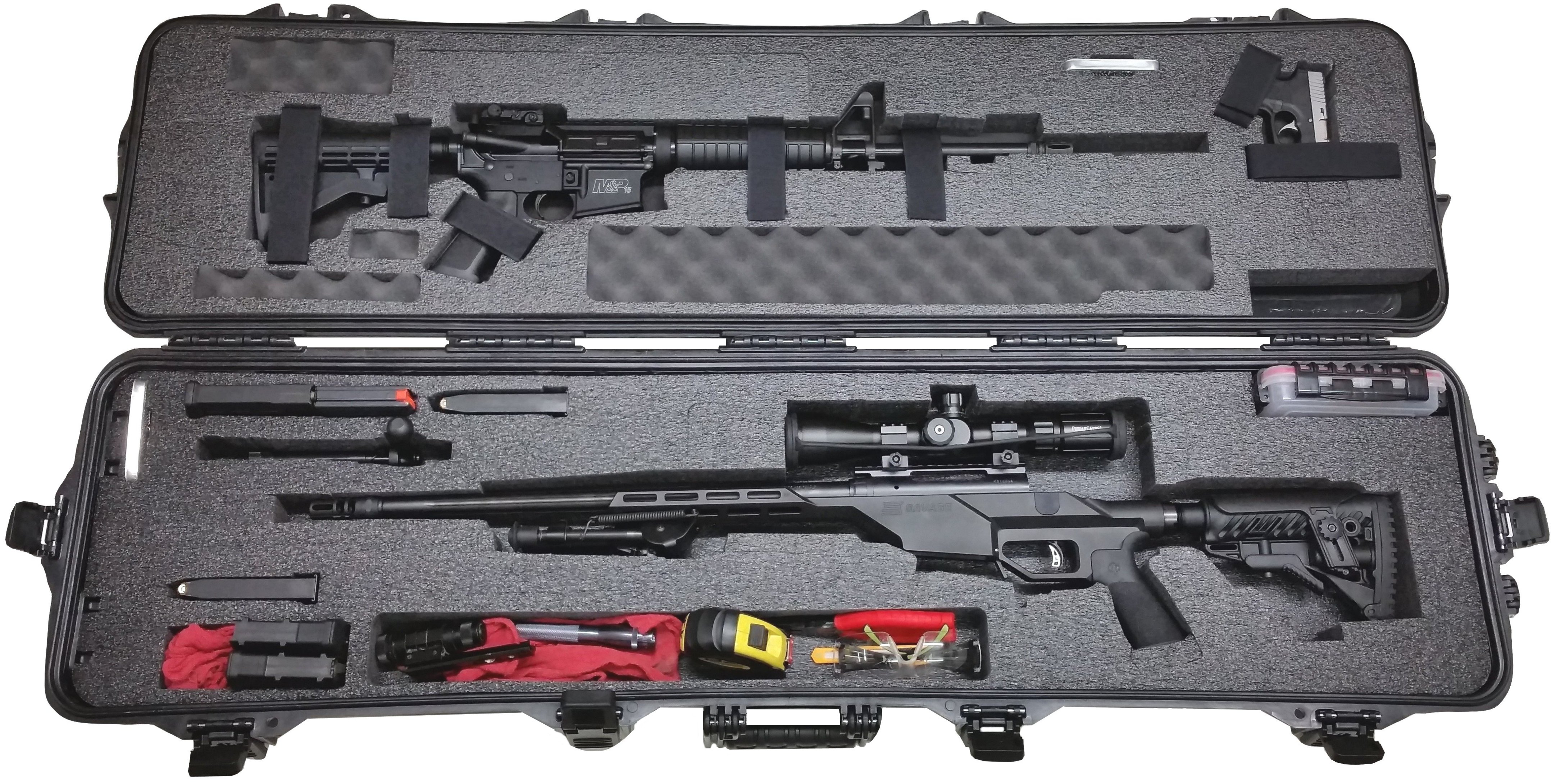Case Club Waterproof Precision Rifle & AR15/AR10 Rifle Case with Silica Gel
