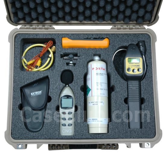 Sensit HXG-3 Gas Leak Detector Case - Foam Example