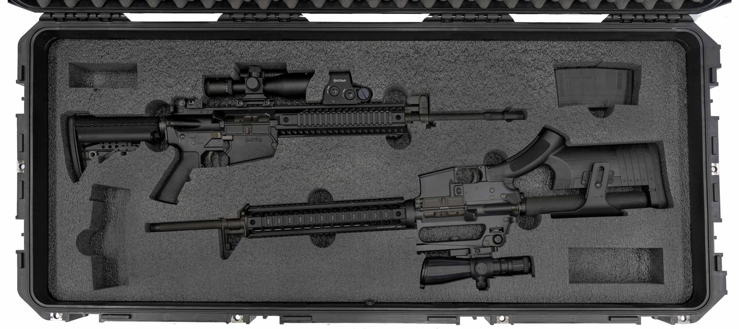 2 Hunting Rifle and 2 AR Rifle Case - Case Club