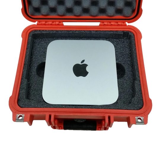 Mac Mini Case with Adesso Mini Touchpad USB Keyboard - Foam Example