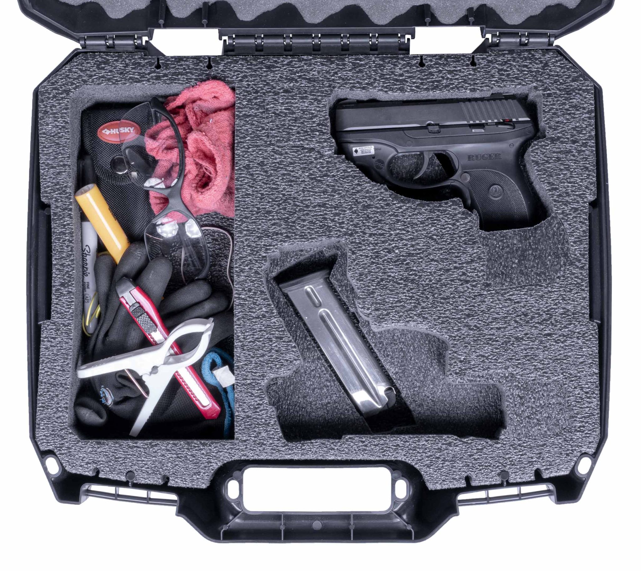 Case Club 2 Pistol & Accessory HardSided Padlockable Carrying Case