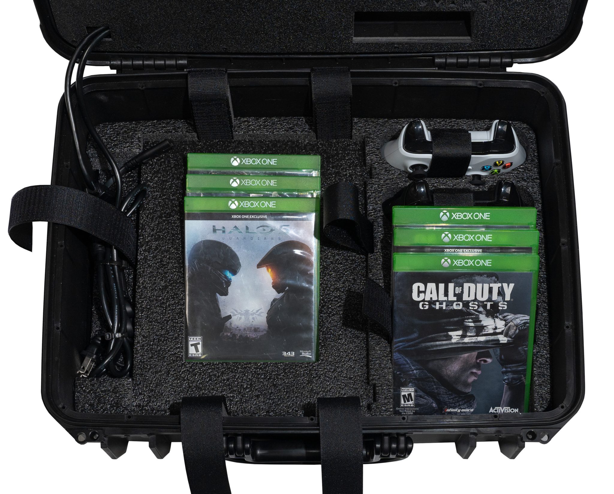 Case Club Waterproof Xbox Portable Gaming Case w/ Built in Lid Monitor