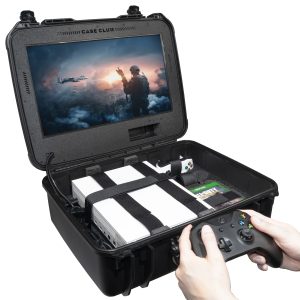 Case Club Portable PC Gaming Chassis with Built-in 24 1ms 144hz Monitor -  Build Your Own High Performance Mobile Desktop Computer in Waterproof