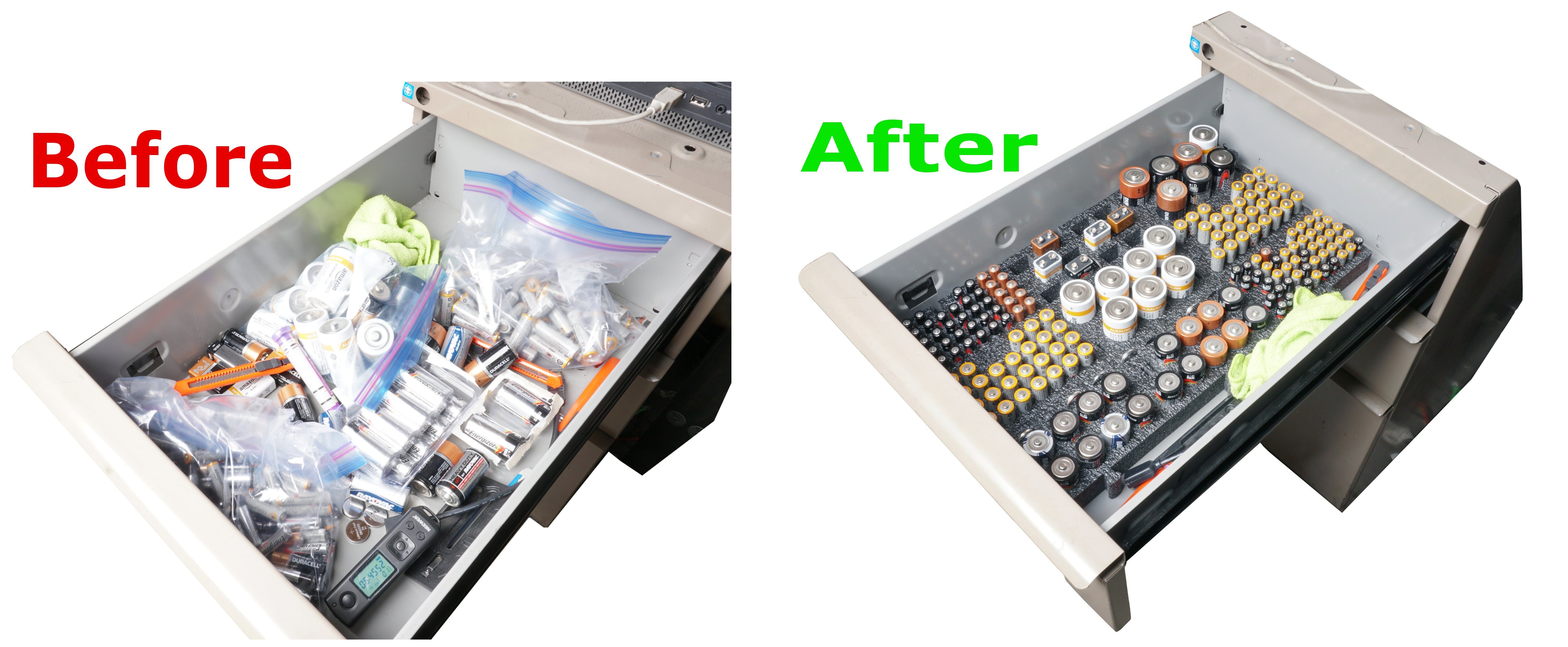 Battery Organizer Drawer Foam Battery Cases Case Club