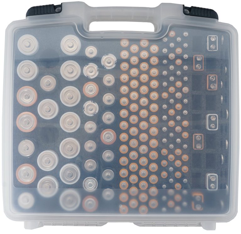 battery organizer transport case closed