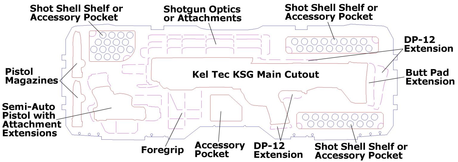 Case Club KSG / DP12 Carry Case for Shotgun, Pistol & Magazines