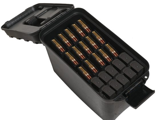 x15 AR15 Magazine & x10 Pistol Magazine Water-Resistant Box with Accessory Compartment - Foam Example