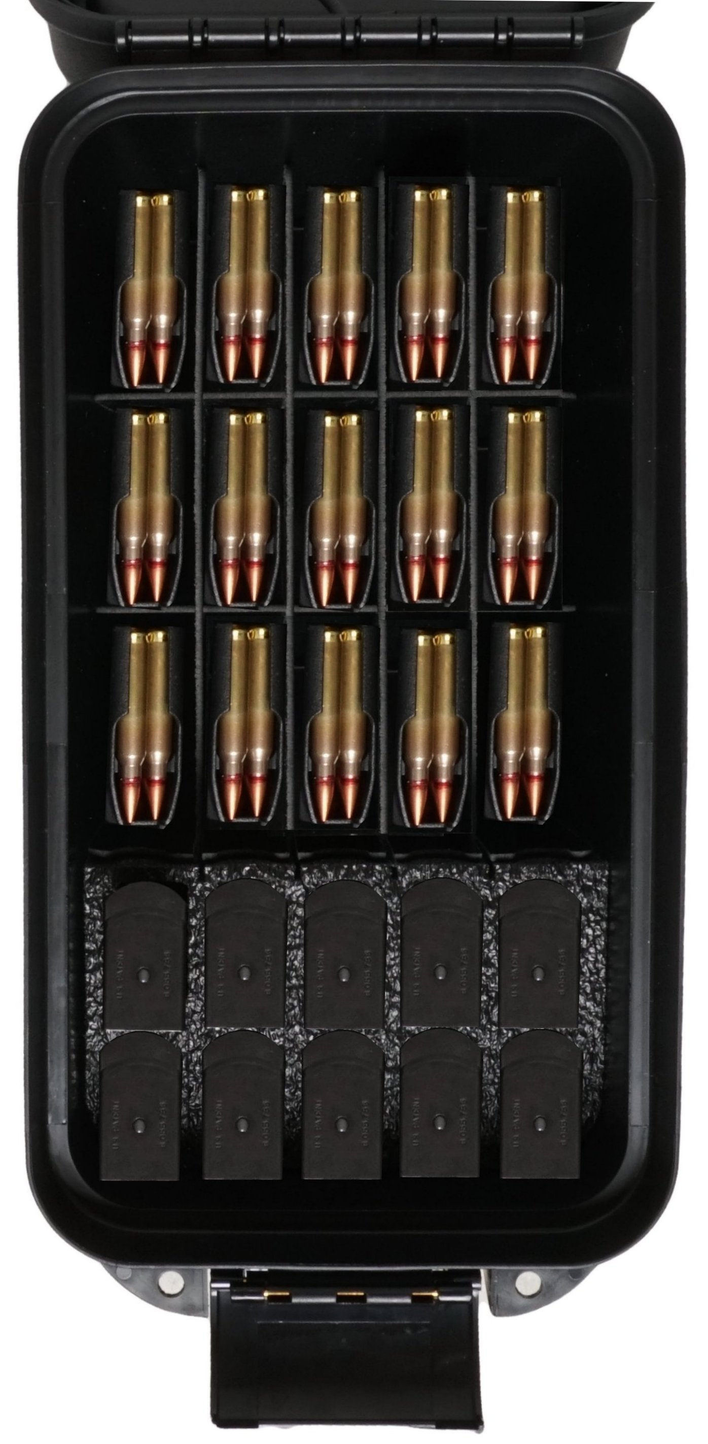 x15 AR15 Magazine & x10 Pistol Magazine WaterResistant Box with